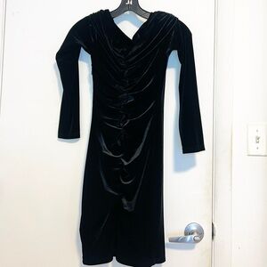 Ashton Off Shoulder Velvet Long Sleeve Bodycon Dress